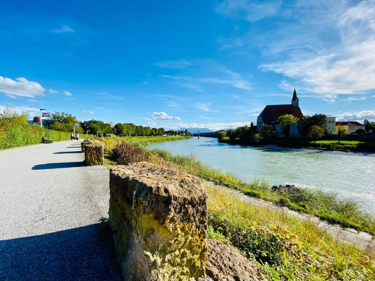 Ferienwohnung An Der Romantischen Salzachschleife Naehe Salzburg Laufen Esterno foto